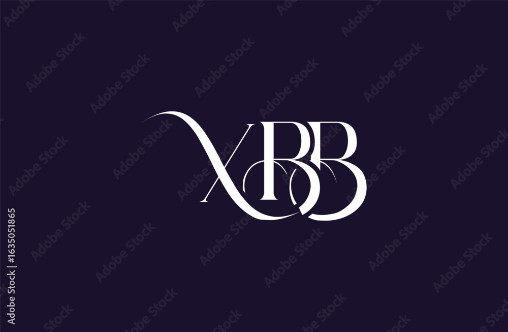 Obraz premium Initial XBB letter logo design. Elegant Monogram Logo Design with Decorative Elements and Typography