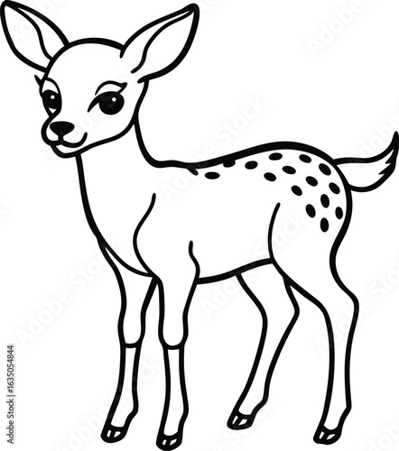 One Line Art Baby Deer St