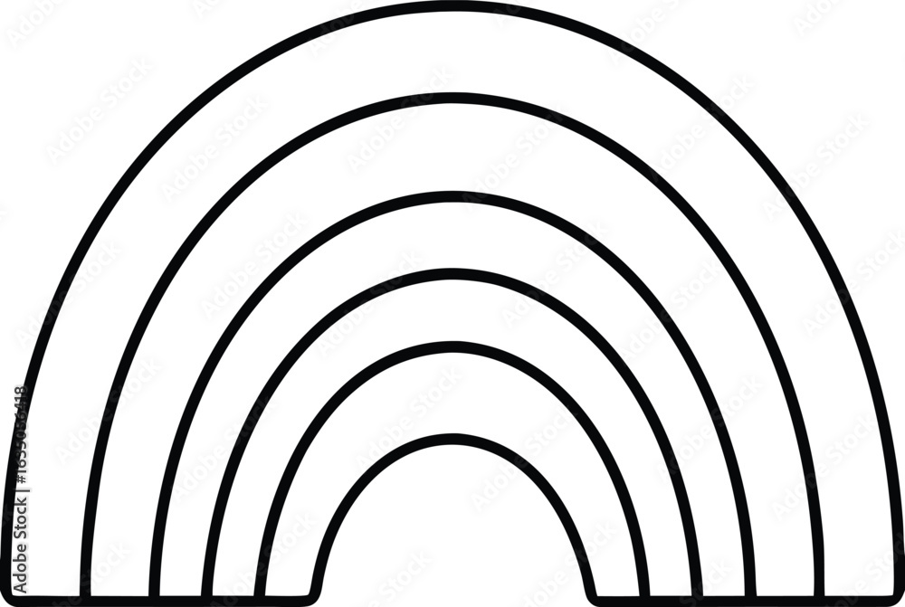 Obraz premium Rainbow In Continuous Line