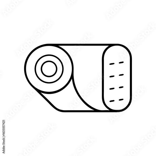Vector icon of a roll of bandage gauze for medical use