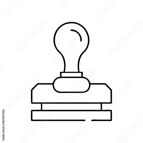 Rubber stamp icon design in minimalist style