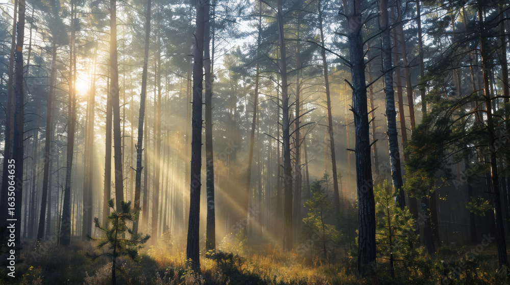 Obraz premium Misty Forest