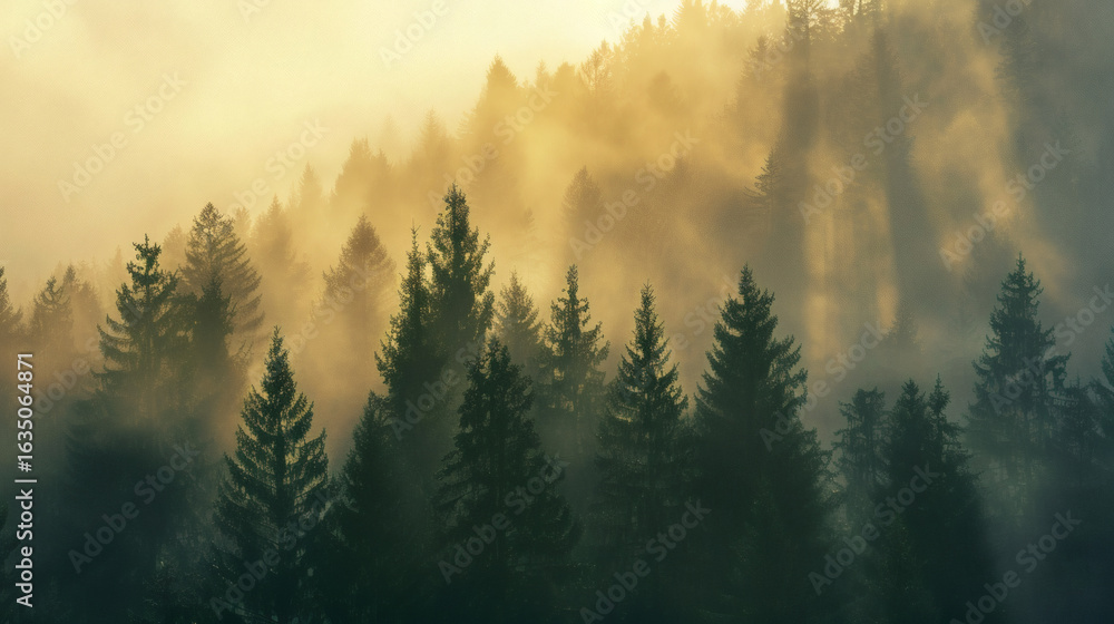 Obraz premium Misty Forest