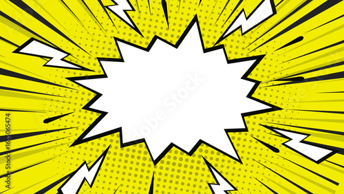 Yellow comic blast background
