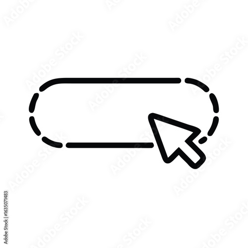 Black outline cta button with a forward arrow icon