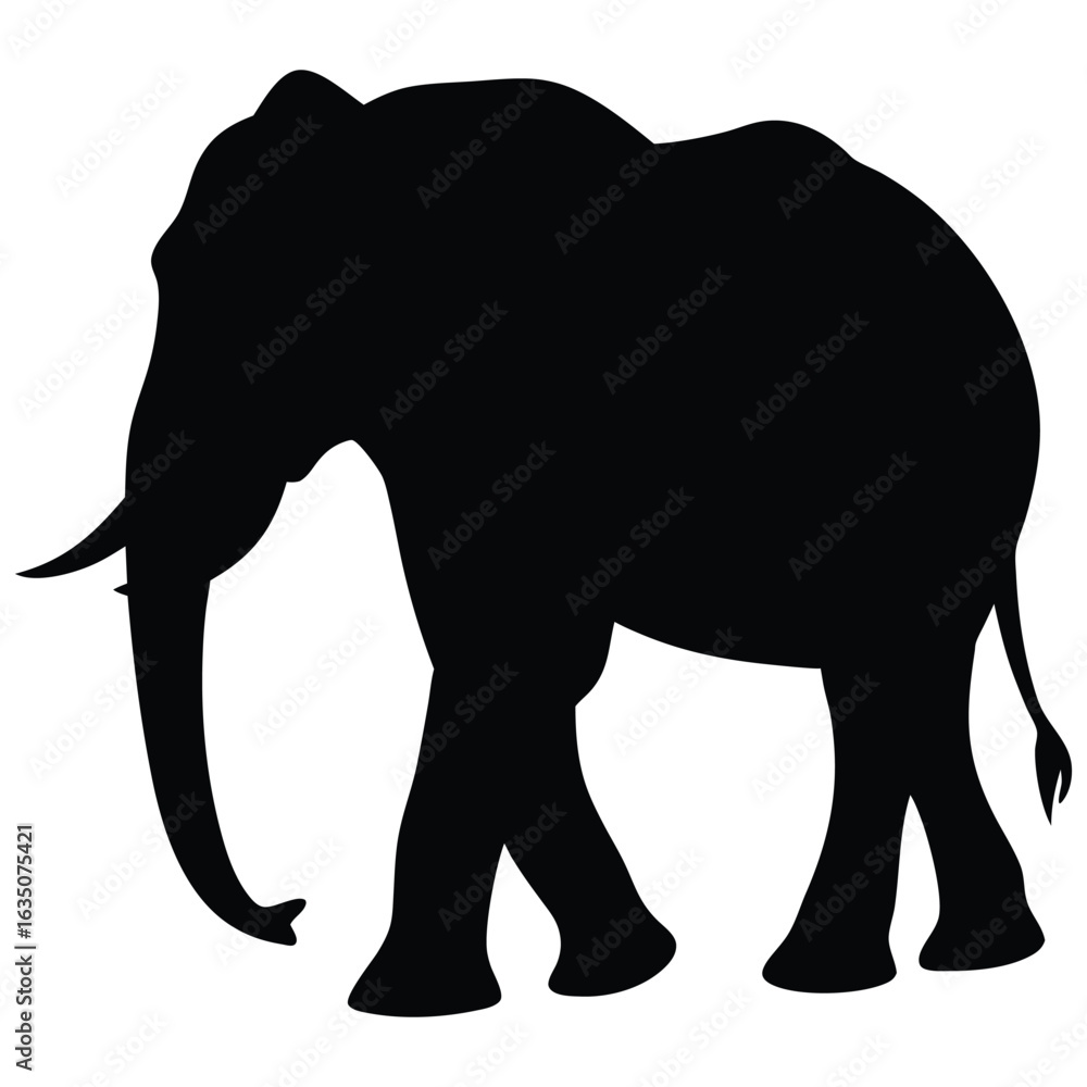 Fototapeta premium Majestic elephant walking silhouette