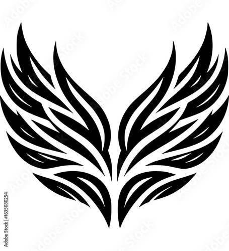 Abstraktes Federflügel-Emblem - 4