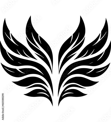 Abstraktes Federflügel-Emblem - 9
