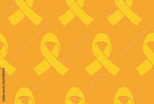Mental health awareness month ribbon seamless pattern illustration. Setembro amarelo background illustration.