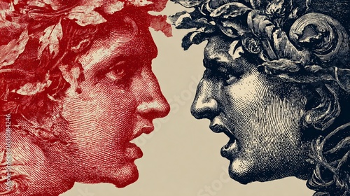 Tribalism in Politics and Political Groupthink Concept Illustration