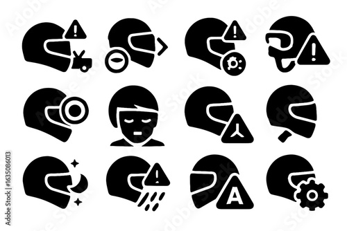 Change alert rain mode proximity emergency icon warning vector off helmet smart