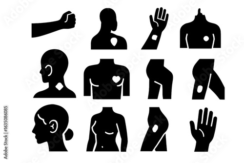 Back icon tattoo thigh upper arm ear vector placements smart wrist behind