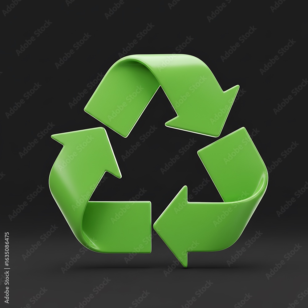 Obraz premium Green Arrows Recycling Symbol Showing Sustainability and Environmental Care