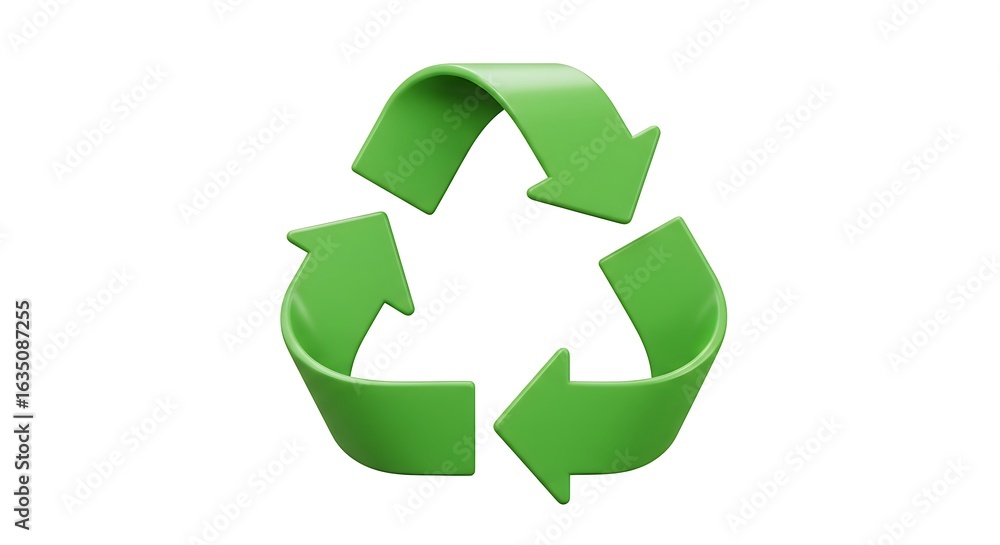 Obraz premium Green Recycling Symbol for Sustainable Living