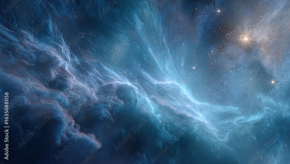 Fototapeta premium Cosmic nebula swirls in deep space