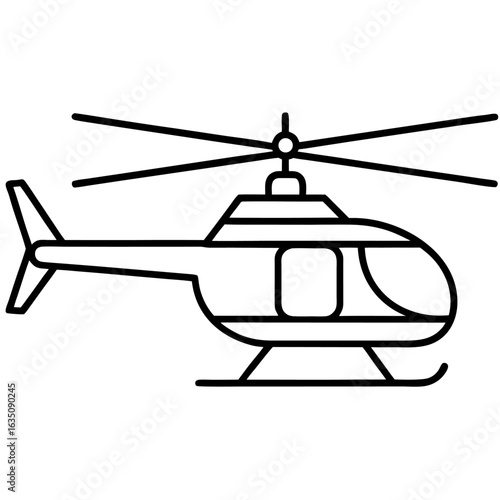 helicopter vector icon