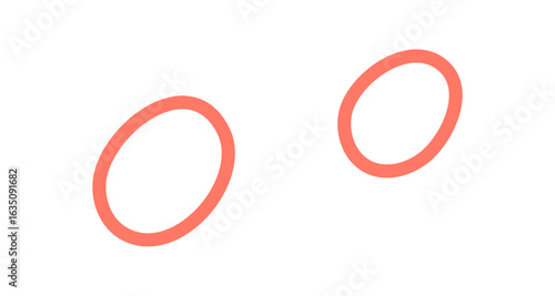 Abstract design features modern circles. Creative shapes reflect minimalism and art. The clean, white background enhances the bright, playful, vector illustration, perfect for fresh branding and