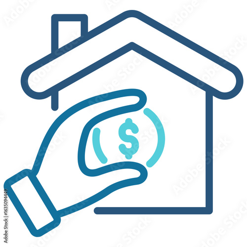 Mortgage  Outline Color Icon
