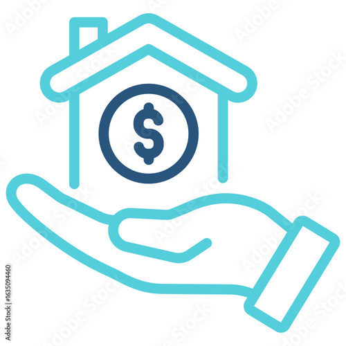 Mortgage  Outline Color Icon