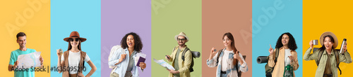 Collection of young travele...