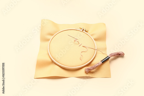 Wooden embroidery hoop with...