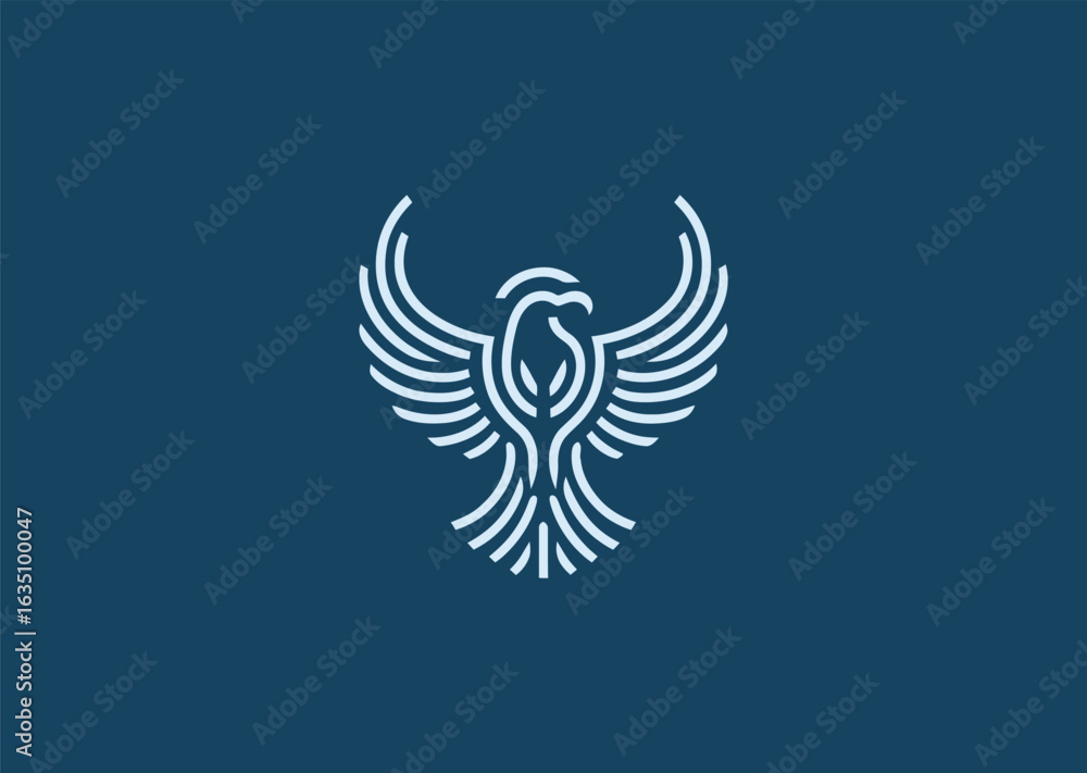 Obraz premium Eagle logo for freedom, power, and high ambition.