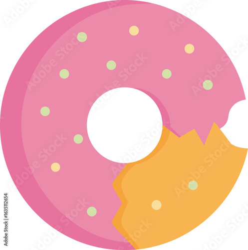 Dripping doughnut glaze clip art and vector design with a white background