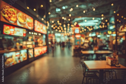 Wallpaper Mural Blurred view of a food court Torontodigital.ca
