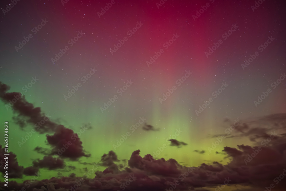Fototapeta premium AURORA BOREALIS, ISLE OF MAN.