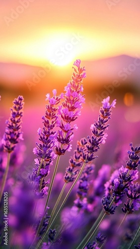 Sunset Lavender Field