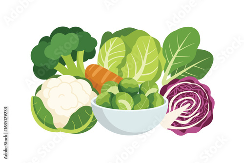 Assortment of fresh healthy vegetables on white background