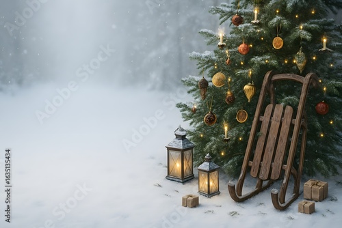 christmas tree and gifts
