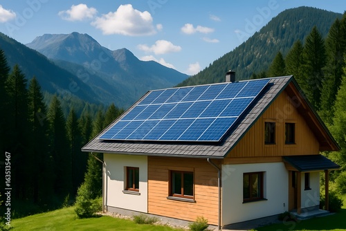 solar panels on the roof of house
