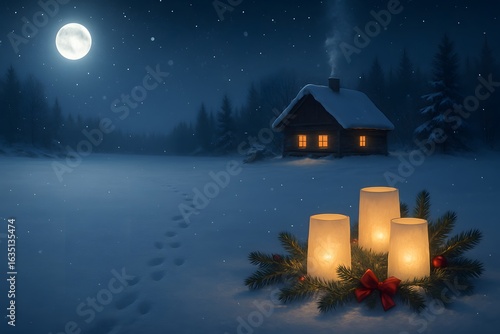 house in the snow