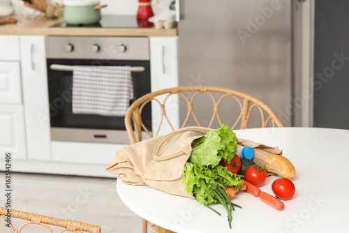 Vegetables, milk and bread ...