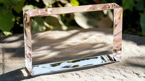 Clear Glass Paperweight, Rectangle