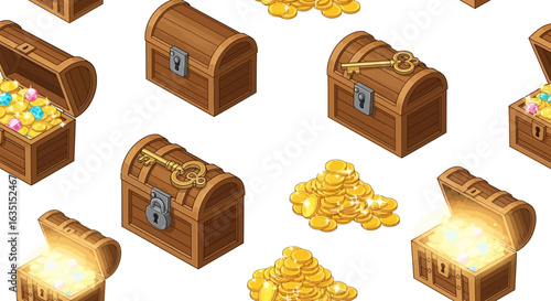 3D Pirate Treasure Pattern Pack – Bright