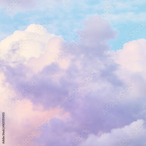 연보라 핑크 구름 하늘