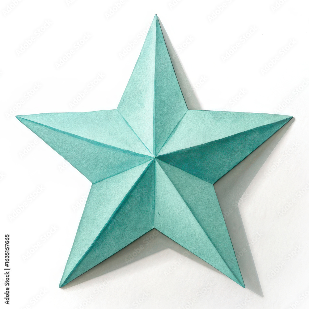 Fototapeta premium Teal star decoration graphic element