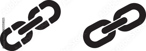 Black chain vector illustration graphic element for web design and social media marketing content creation