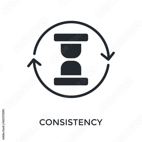 Consistency Icon Glyph Style. Vector Illustration For Graphic Design