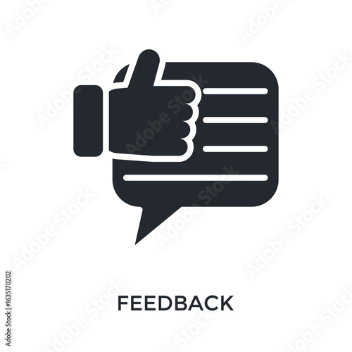 Feedback Icon Glyph Style. Vector Illustration For Graphic Design