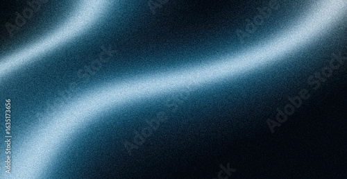 Light blue glowing shape on grainy textured grunge dark backdrop, abstract dark banner, dynamic noise texture poster background