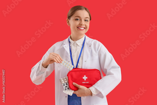 Female doctor with first ai...