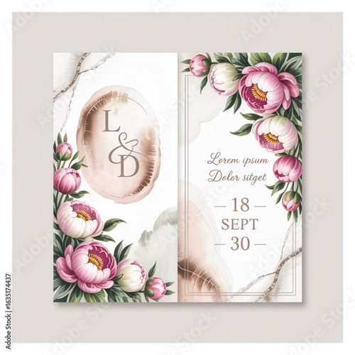 A beautiful  invitation card template