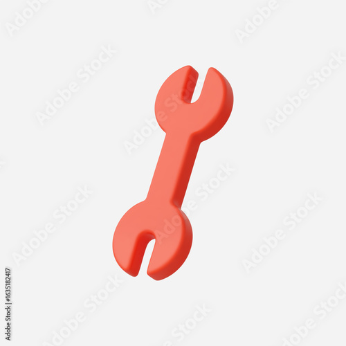 3d Realistic Wrench icon vector Illustration