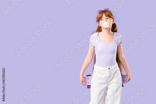 Cute ginger teenage girl wi...
