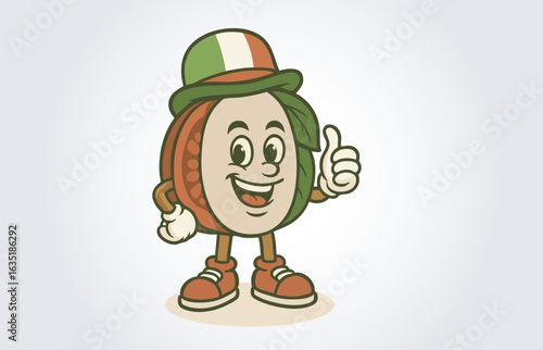 Caprese salad Mascot Cartoon Character Logo Template