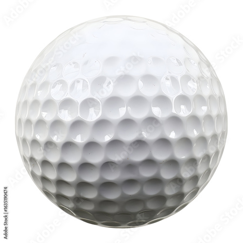 White golf ball on black background