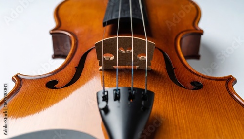 Macro view of a classic brown violin